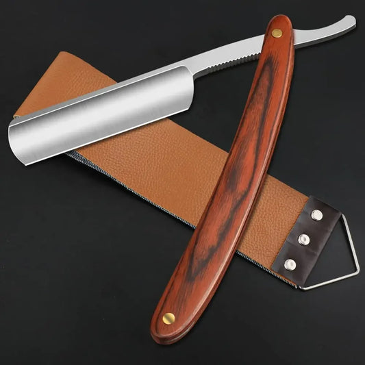 From The Vendor Field Professional Straight Razor With Leather Strap