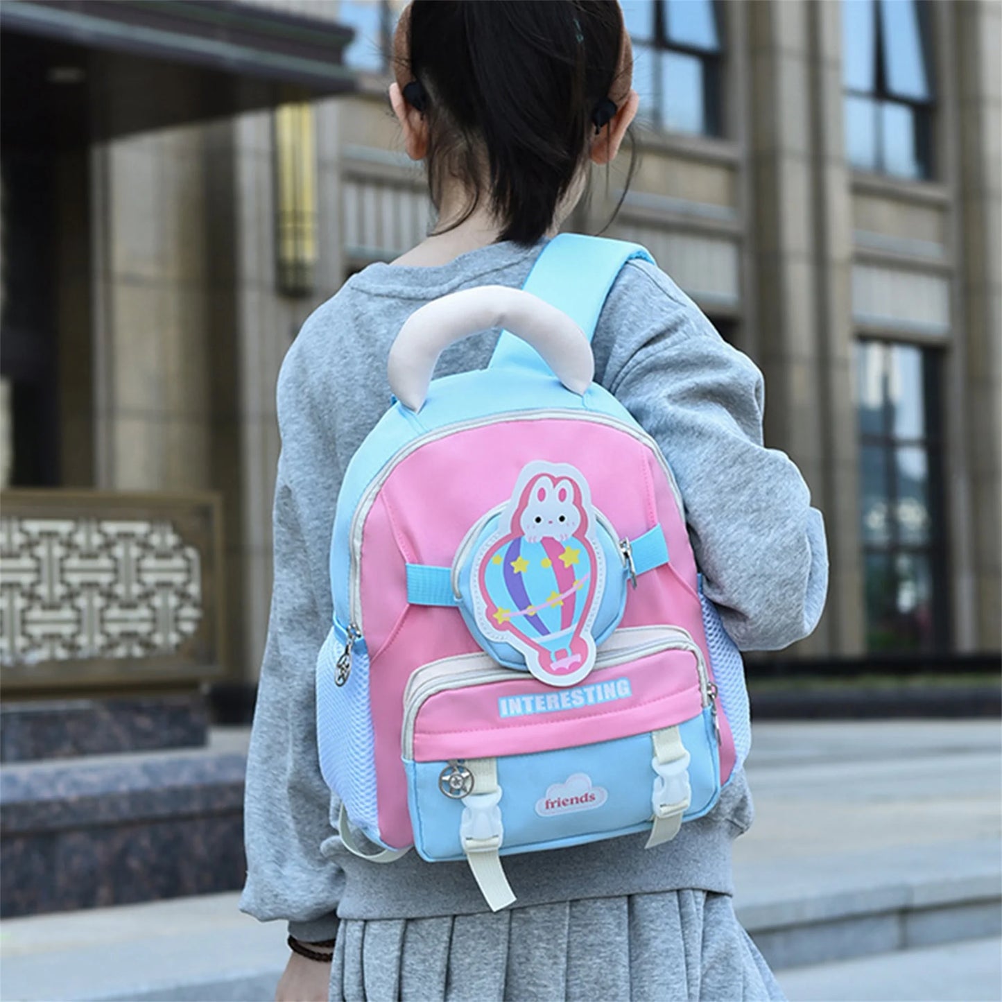CN Guangdong Adorable Bunny Kids Backpack Unisex Cartoon Preschool Bag