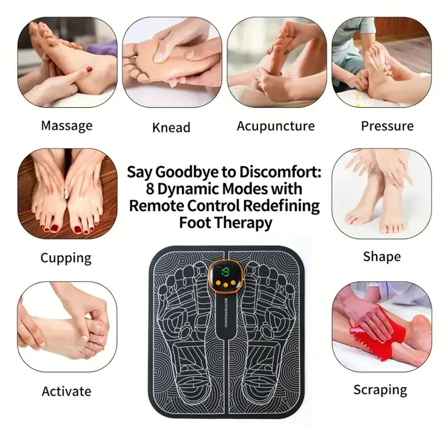 EMS Foot Massager With LCD Display And Remote Control