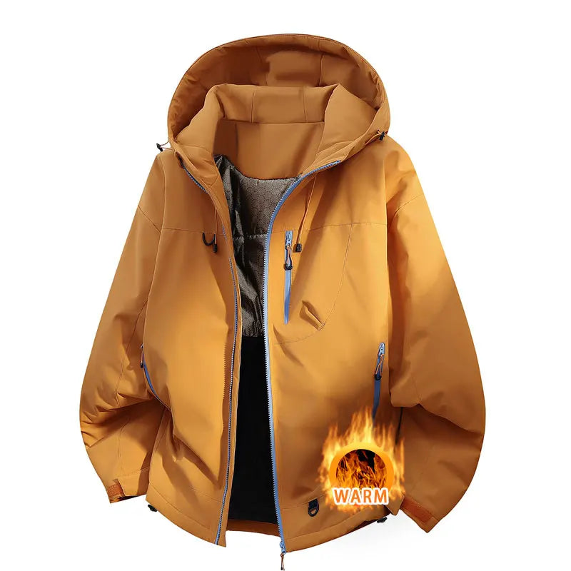Ippolich Winter Jacket Waterproof Windproof Hooded Coat For Men Women