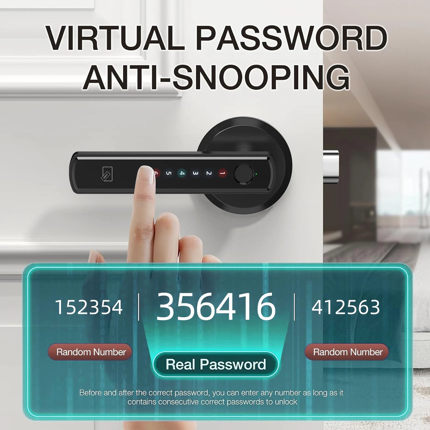 Viladepot Smart Lock Fingerprint Door Lock With App Control Passcode