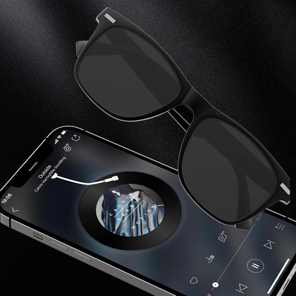 APWIKOGER Smart Glasses AI Voice Assistant Bluetooth Camera Sunglasses