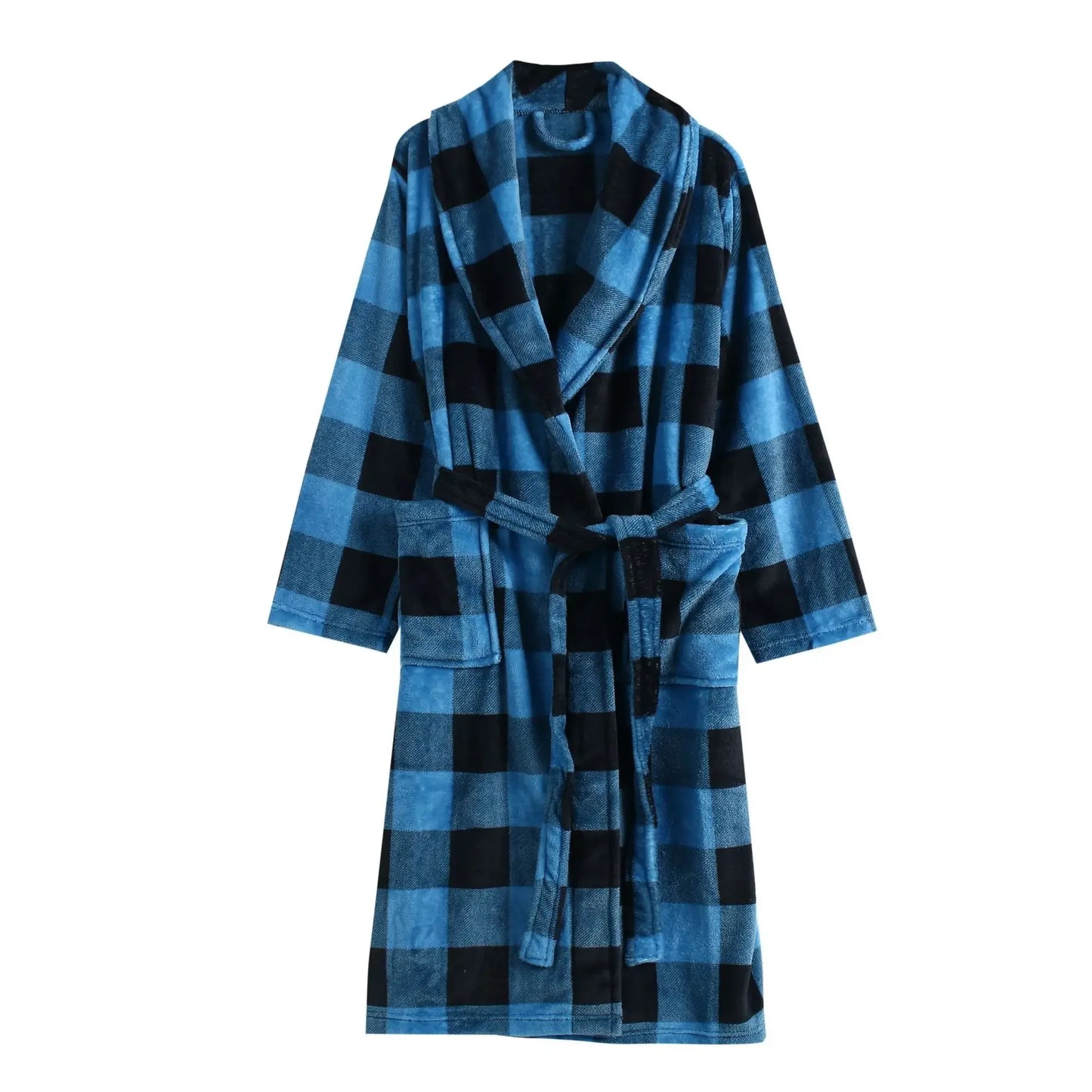 Casual Flannel Bathrobe Set For Women Two Piece Home Wear