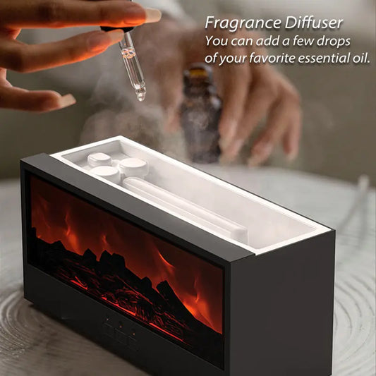 XMSJ Bonfire Flame Aroma Diffuser Humidifier Night Light
