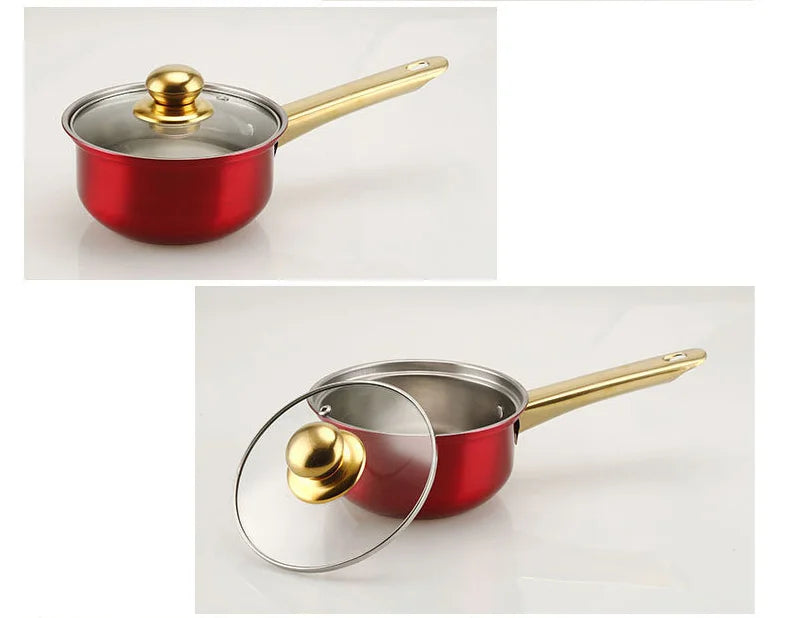 NONED 12 Piece Stainless Steel Cookware Set Nonstick Pots Pan