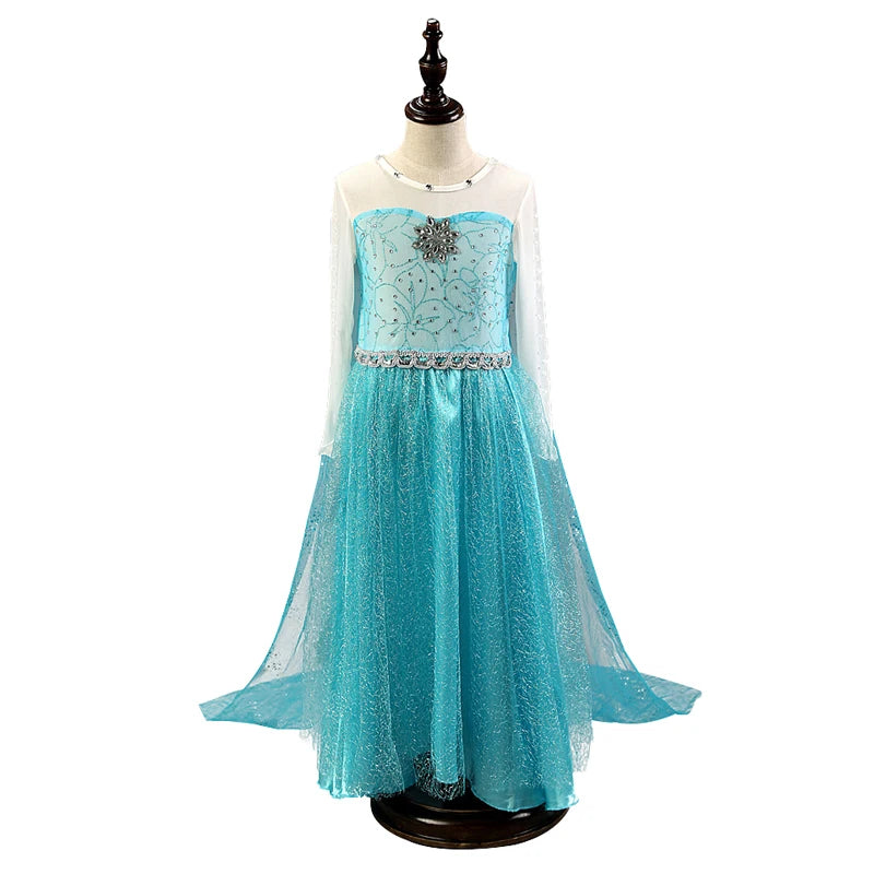 Piggy Dream Elsa Princess Dress Baby Girls Snow Queen Cosplay