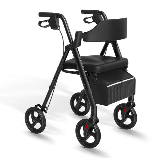 Maidesite Rollator Walker For Seniors Seat And 8 Inch Wheels