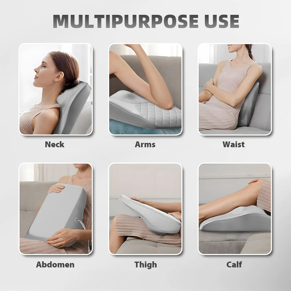 HIMOUTA Back Massager With Heat 3D Kneading Pillow For Neck