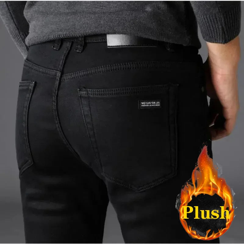 Men Timeless Denim Jeans Soft Stretch Straight Fit