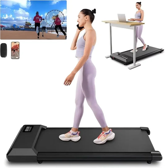 Superun 2-In-1 Home Office Walking Treadmill With App Remote
