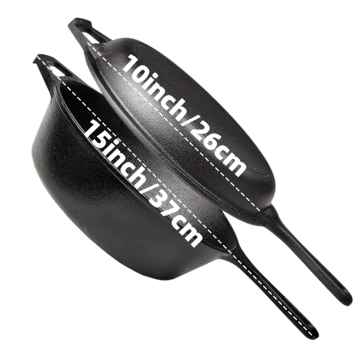 AEDG Cast Iron Skillet Set Three Piece Preseasoned Pans