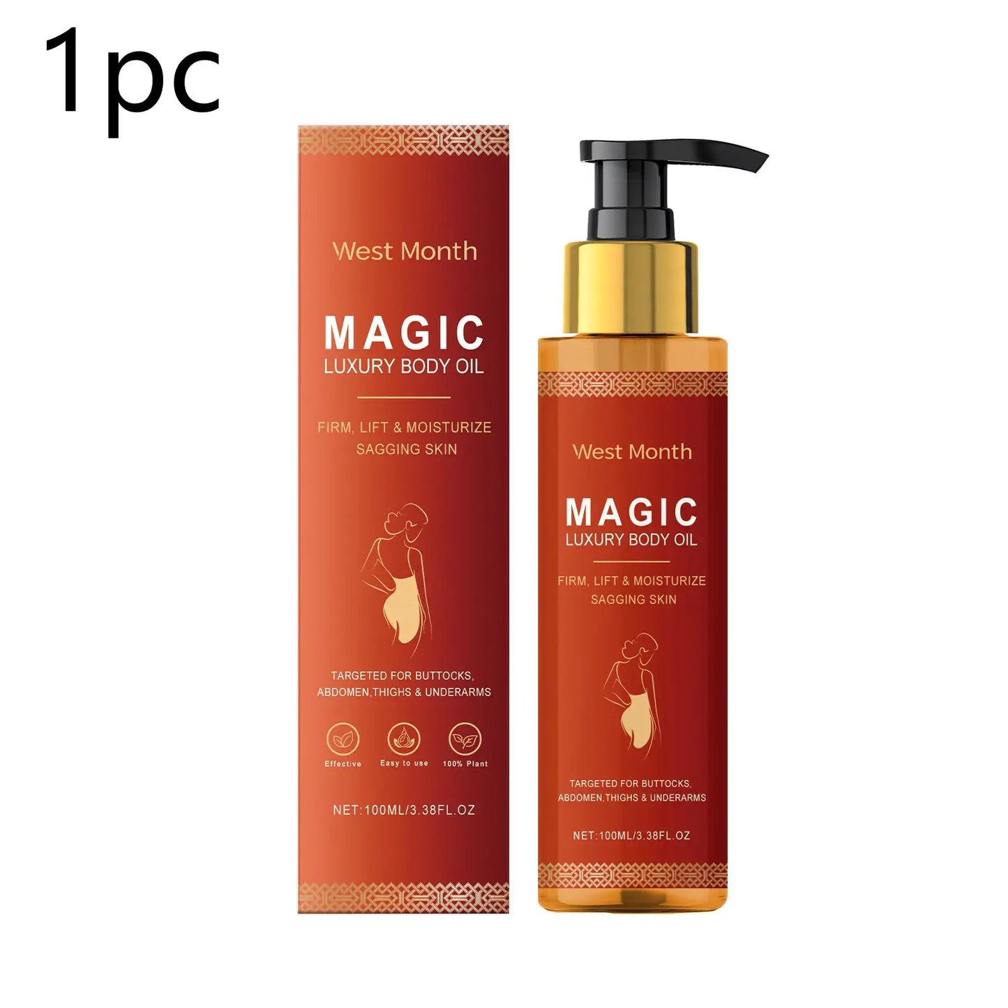 West&Month Firming Body Oil For Glowing Skin And Cellulite