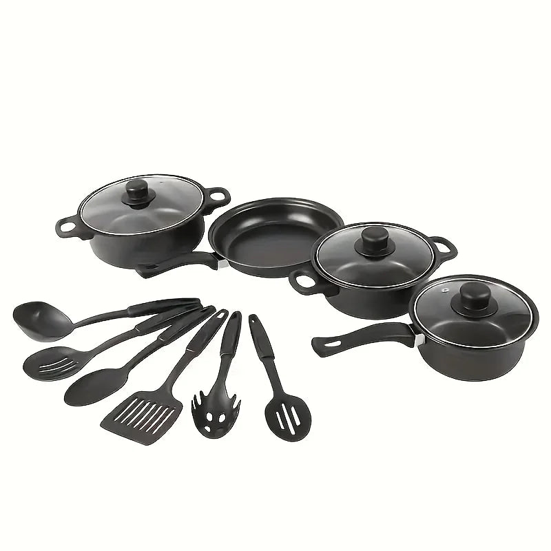 AEHOME 13 Piece Nonstick Cookware Set Induction Compatible Pot Pan