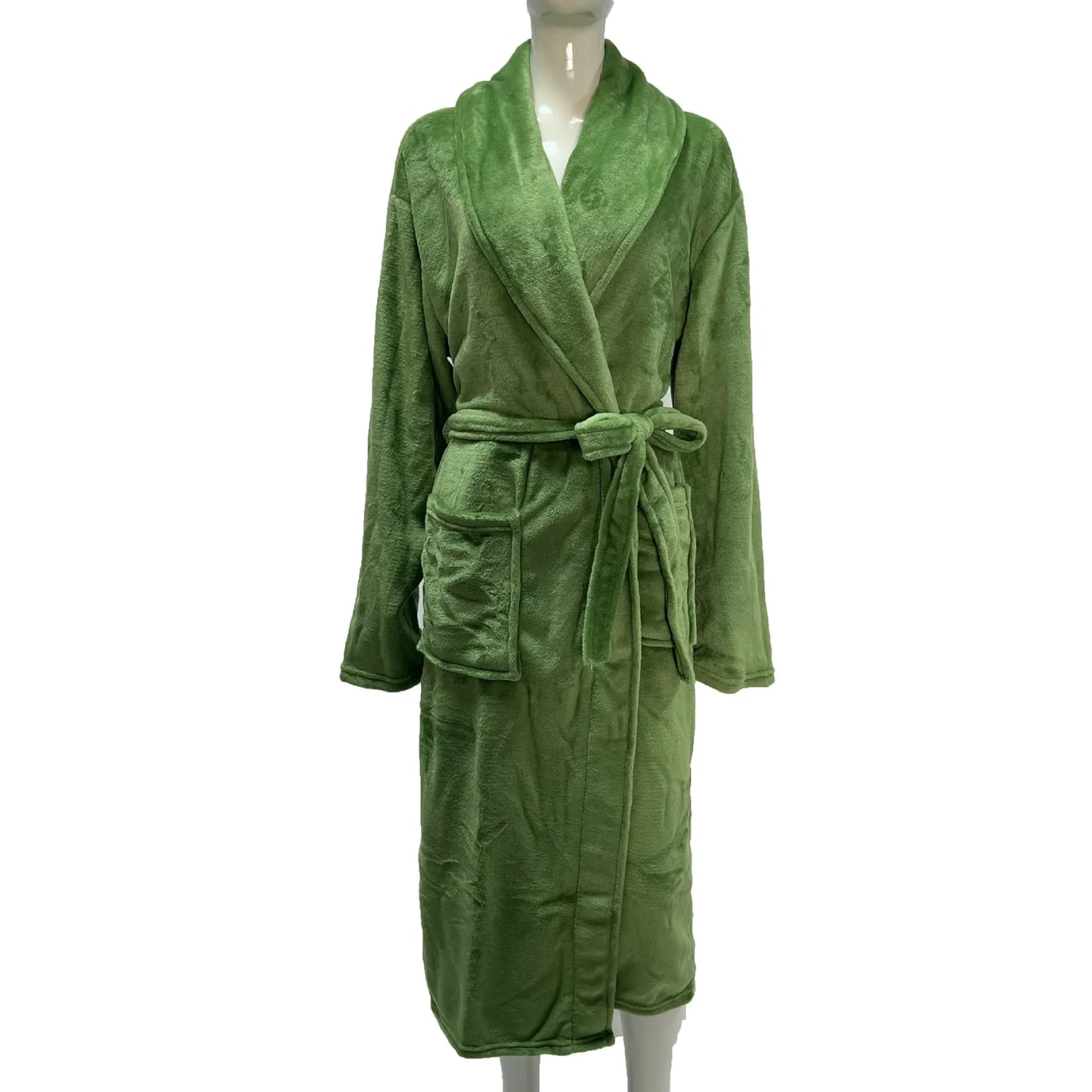 Casual Flannel Bathrobe Set For Women Two Piece Home Wear