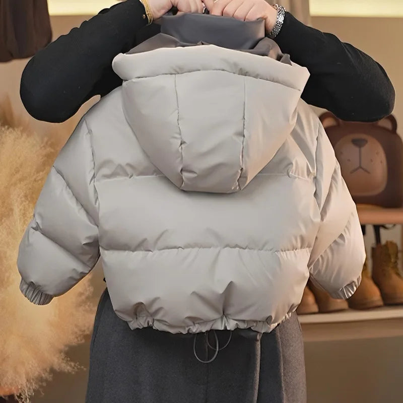 Unisex Western Style Winter Cotton Jacket For Kids Thickened Double Sided Warmth