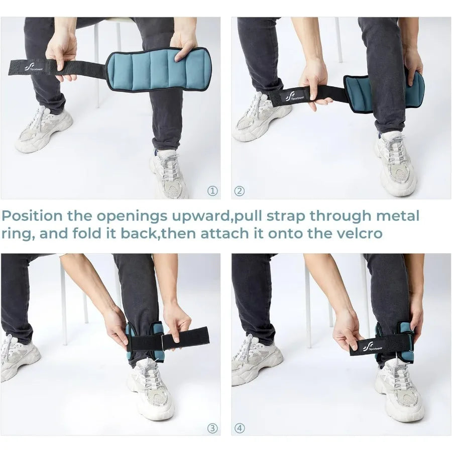 LISM Adjustable Ankle Weights For Strength Training And Running