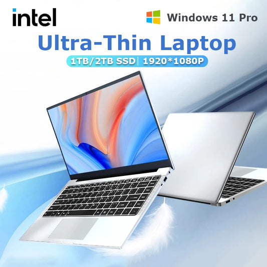 Erilles Ultra Slim Windows 11 Pro Laptop Atom A3950