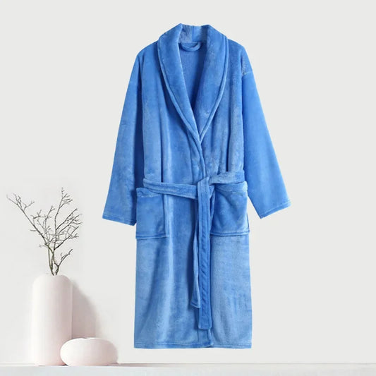 Casual Flannel Bathrobe Set For Women Two Piece Home Wear