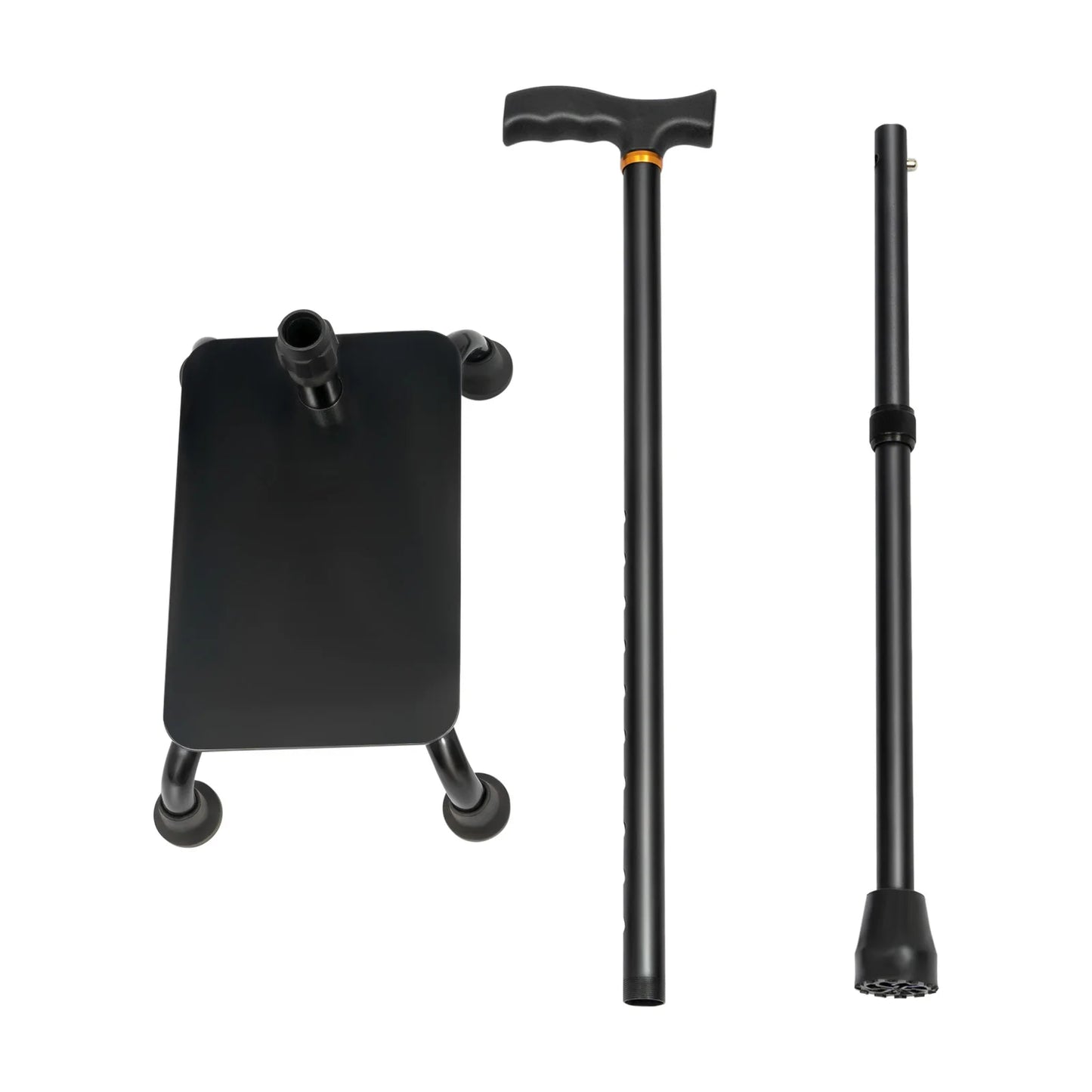 Bymaocar Pedal Stairs Cane 2-In-1 Non-Slip Walking Stick