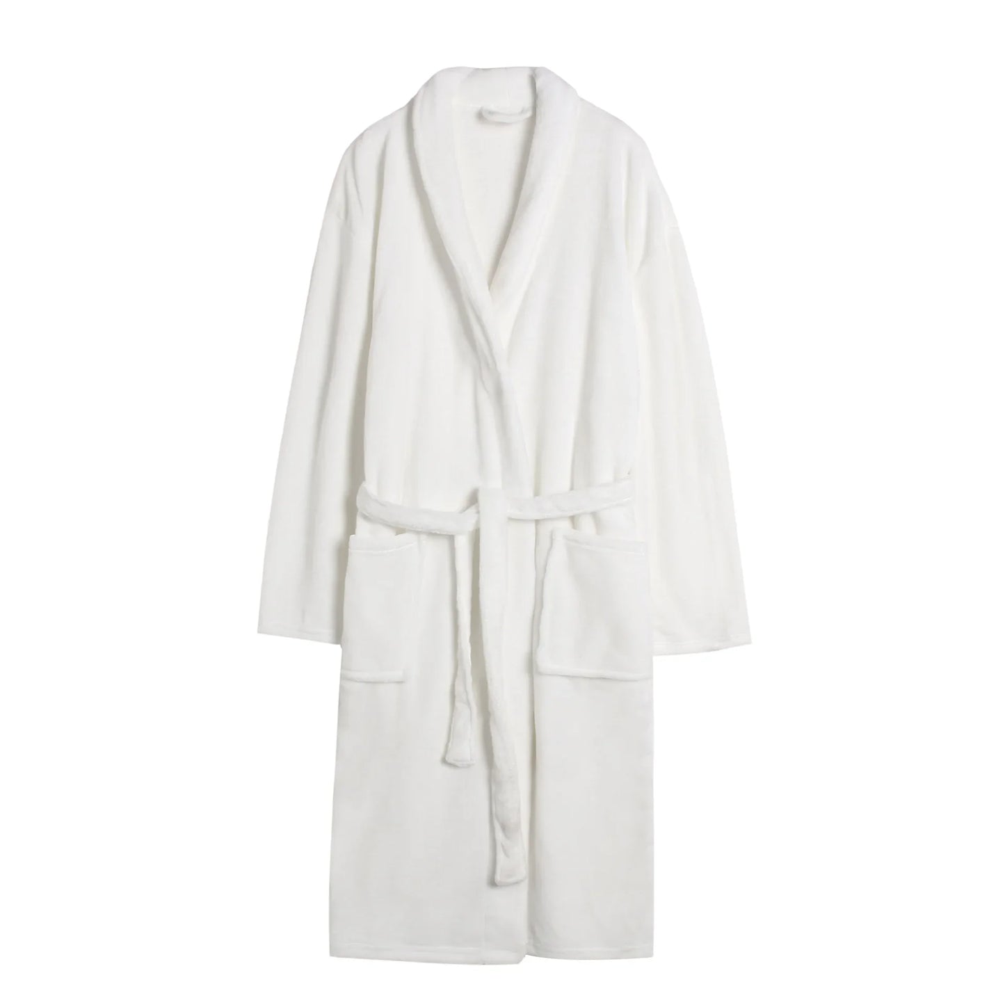 Casual Flannel Bathrobe Set For Women Two Piece Home Wear