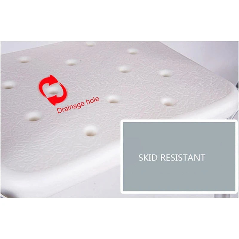 Heavy Duty Bath Bench Aluminum Adjustable Shower Stool