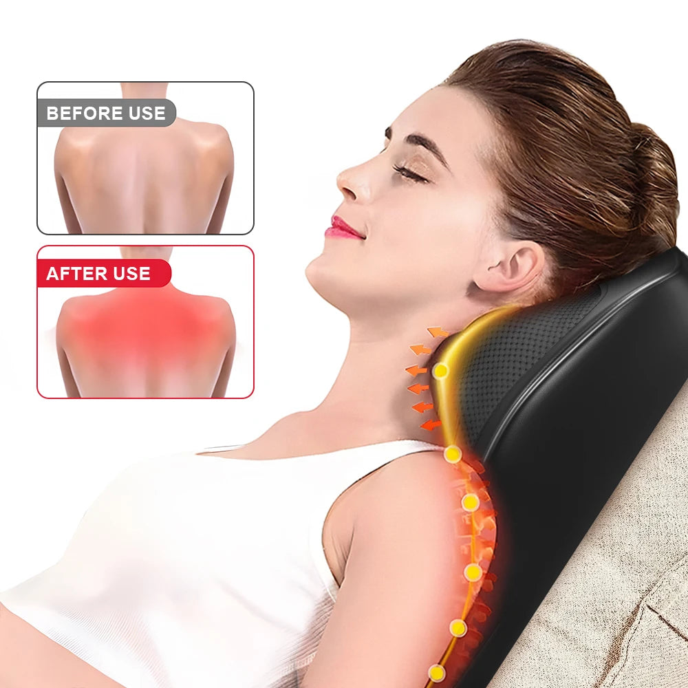 Neck Pillow Massager 3 Speed Vibration Heating With Relax Massage