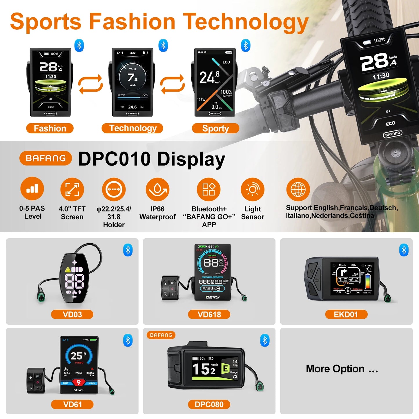 Varstrom CAN Display DPC010 Ebike Computer For Bafang CAN Bus