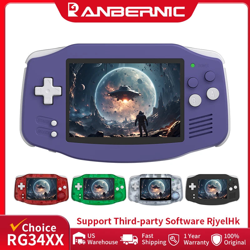 Anbernic RG34XX Retro Handheld Console With WiFi Bluetooth HDTV Output