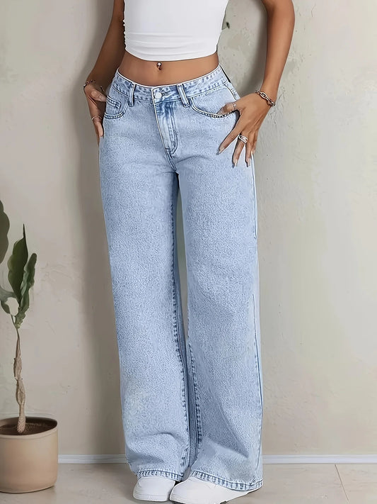 Casual Bow Embroidered Denim Jeans For Junior Girls