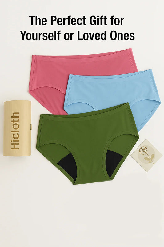 Teen Girls Seamless Period Underwear Three Pack Leakproof Heavy Flow