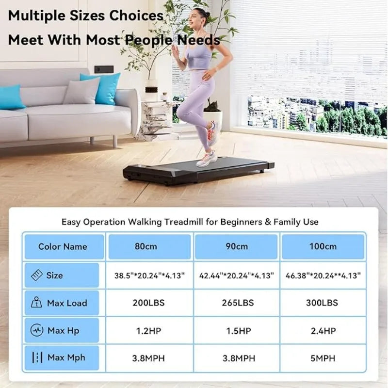 Superun 2-In-1 Home Office Walking Treadmill With App Remote