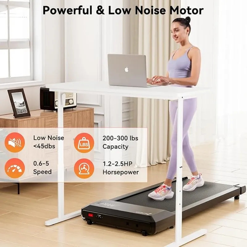 Superun 2-In-1 Home Office Walking Treadmill With App Remote