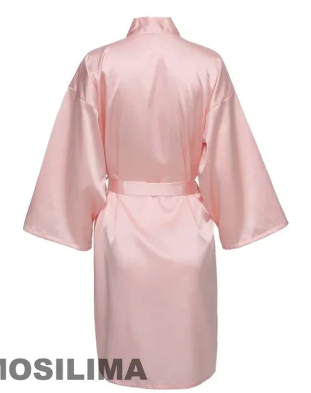 Guangdong Craft Of Weaving Satin Bride Robe Kimono For Wedding Party