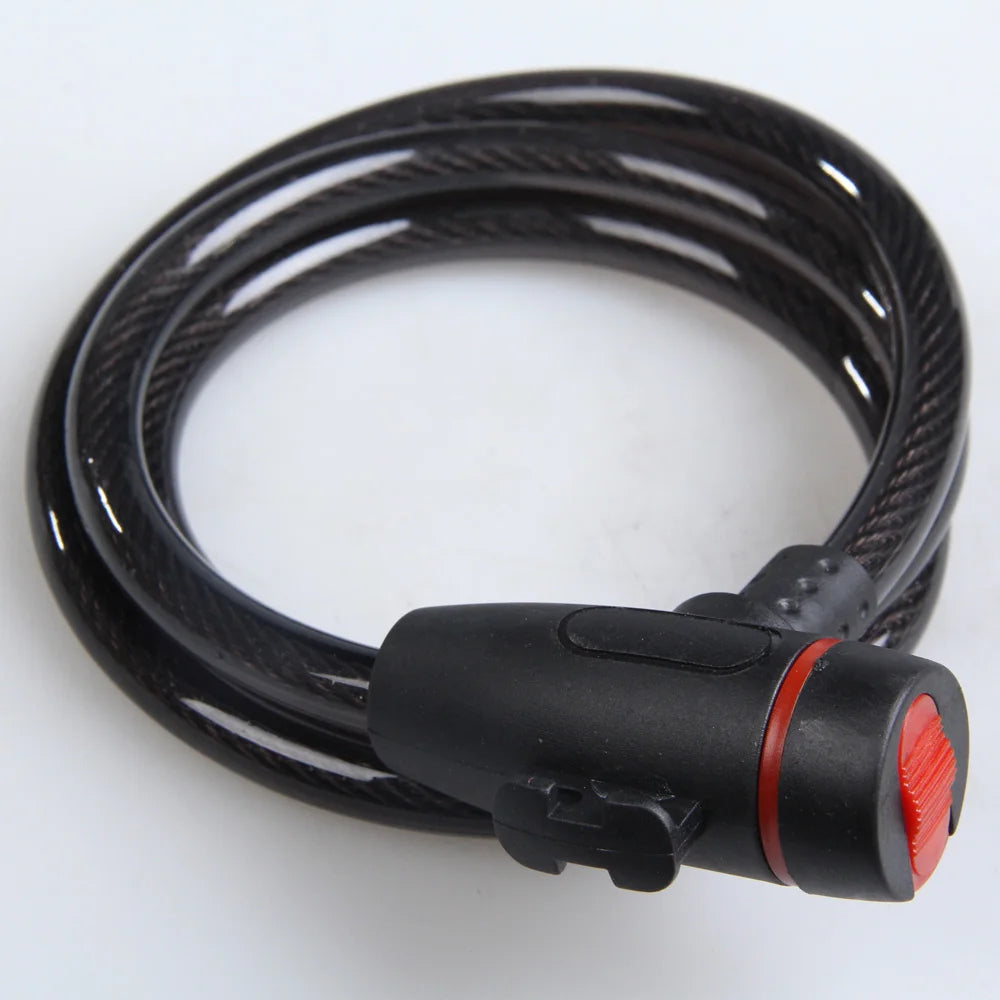 West Biking Universal Antitheft Steel Coil Cable Lock With Key