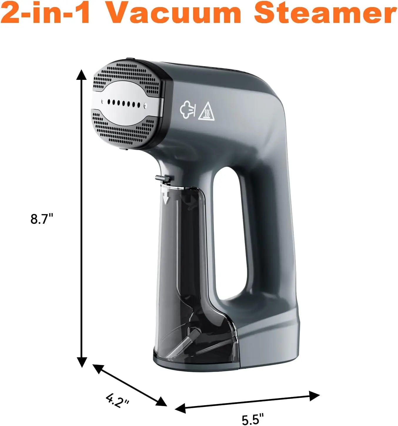 GHORAD Handheld Garment Steamer 2500Pa Strong Suction Portable Travel